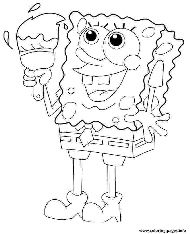 printable pictures to paint for kids spongebob painting coloring paged51a coloring pages printable pictures to printable paint for kids 