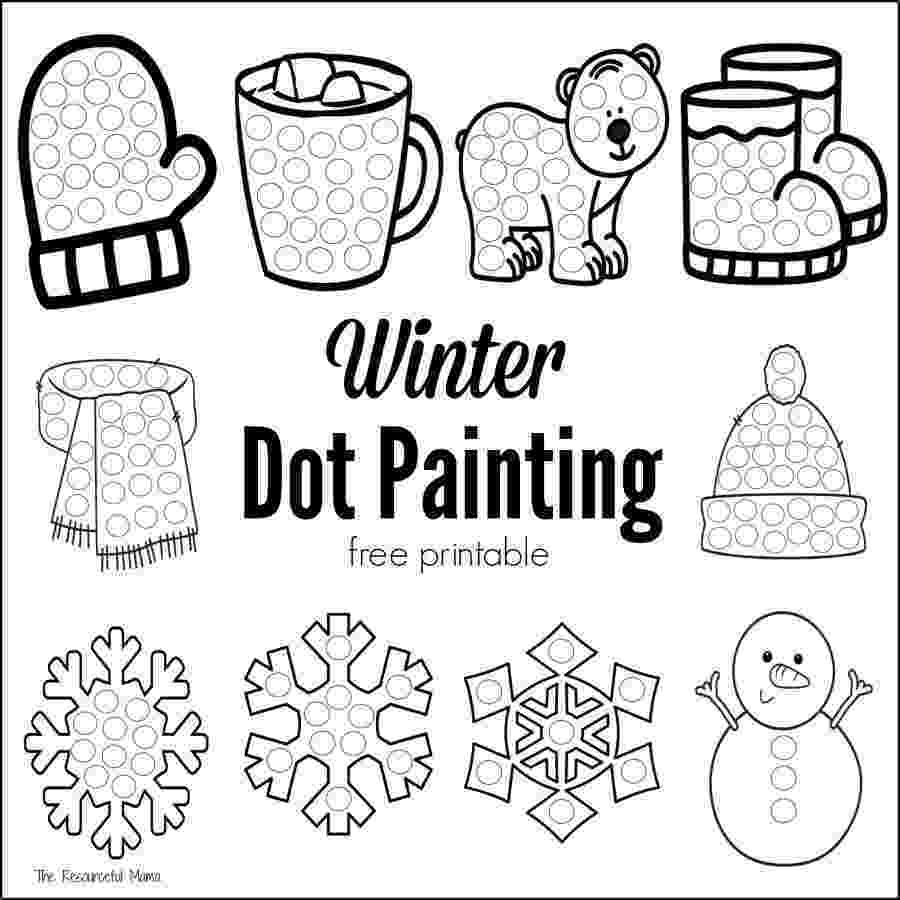 printable pictures to paint for kids winter dot painting free printable coloring pages paint kids printable pictures to for 