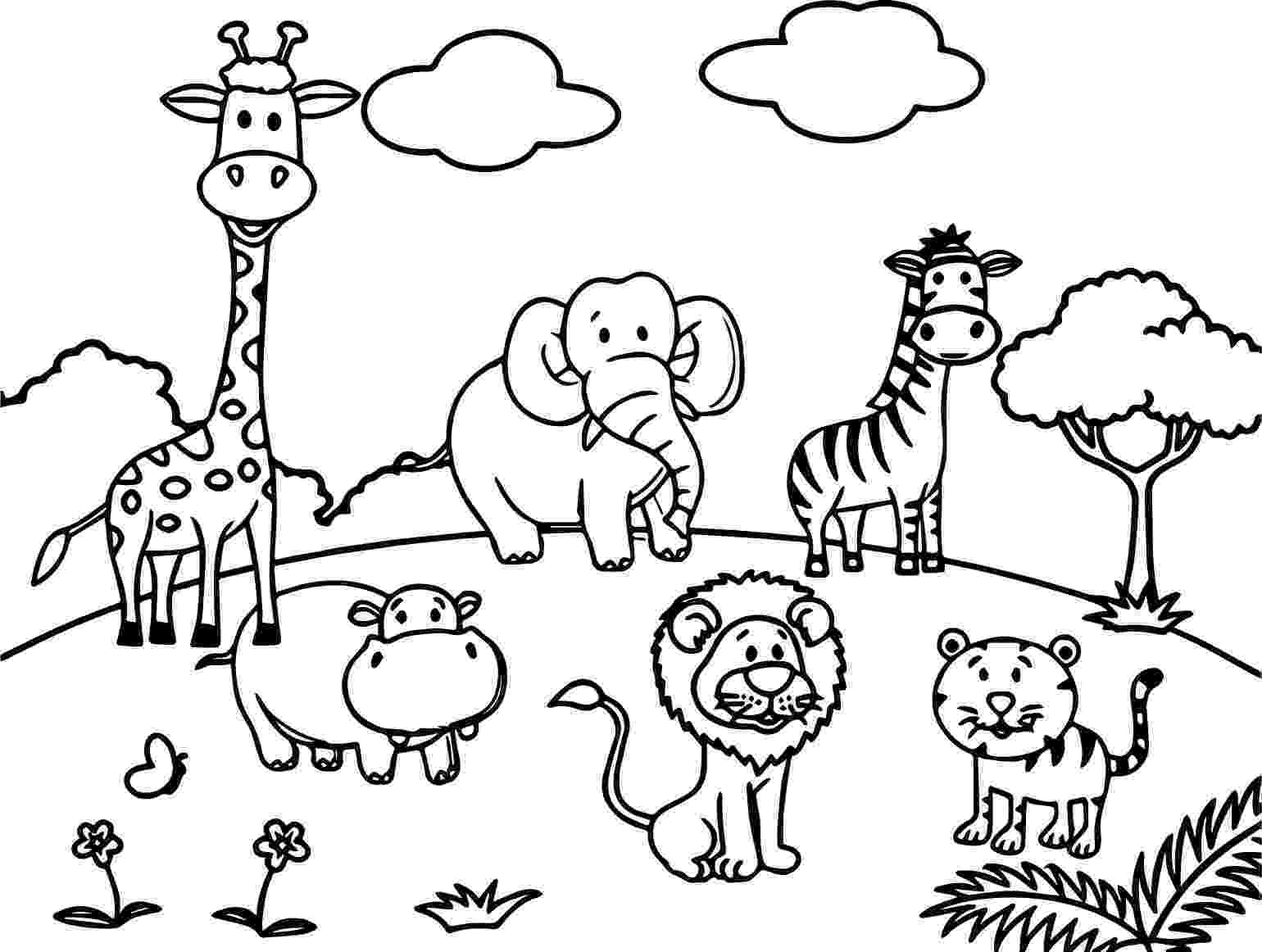 printable zoo animal coloring book cartoon zoo animals coloring pages at getcoloringscom printable animal zoo coloring book 