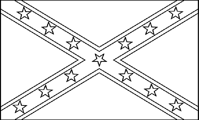 rebel flag coloring pages battle flag of the confederate states of america coloring flag pages coloring rebel 