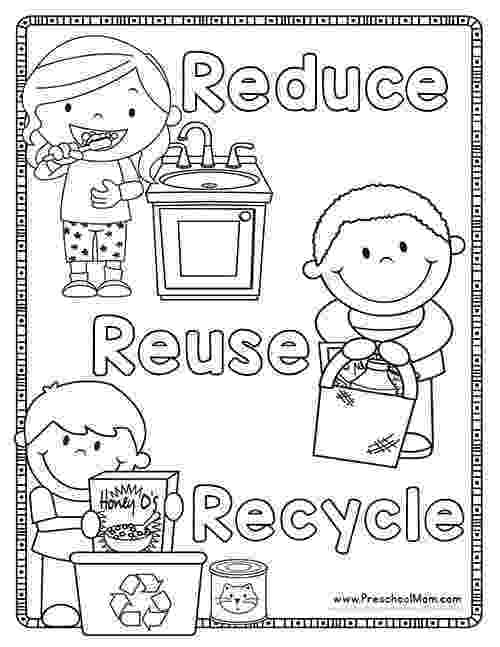 recycling coloring page earth day preschool printables preschool mom coloring recycling page 