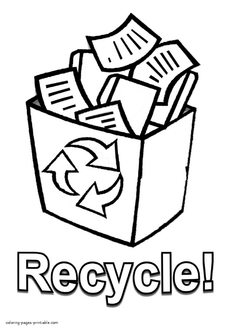 recycling coloring page recycle coloring page earth day recycling page coloring 