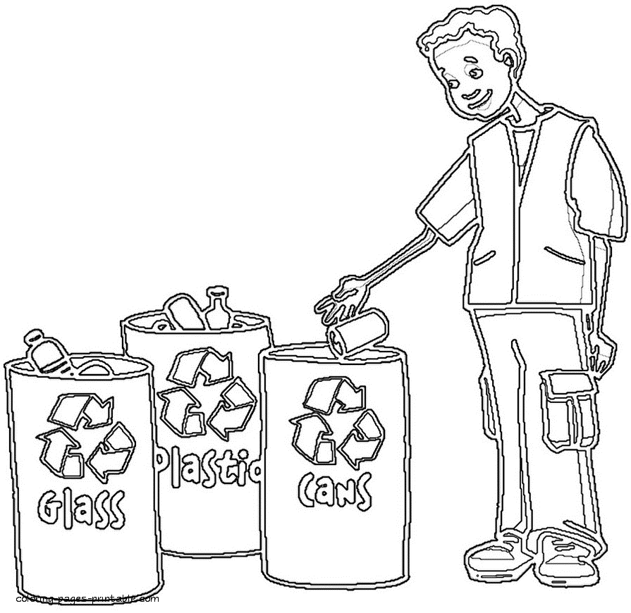 recycling coloring page recycle coloring page for kids free printable picture recycling coloring page 