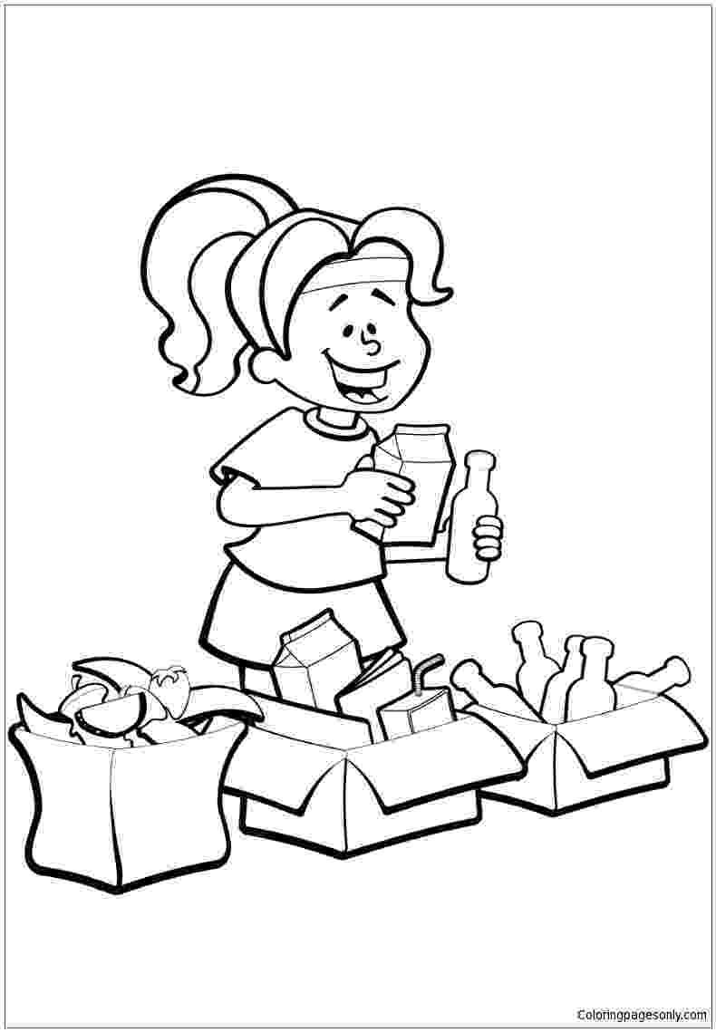 recycling coloring page reduce reuse recycle coloring page earth day coloring recycling page 