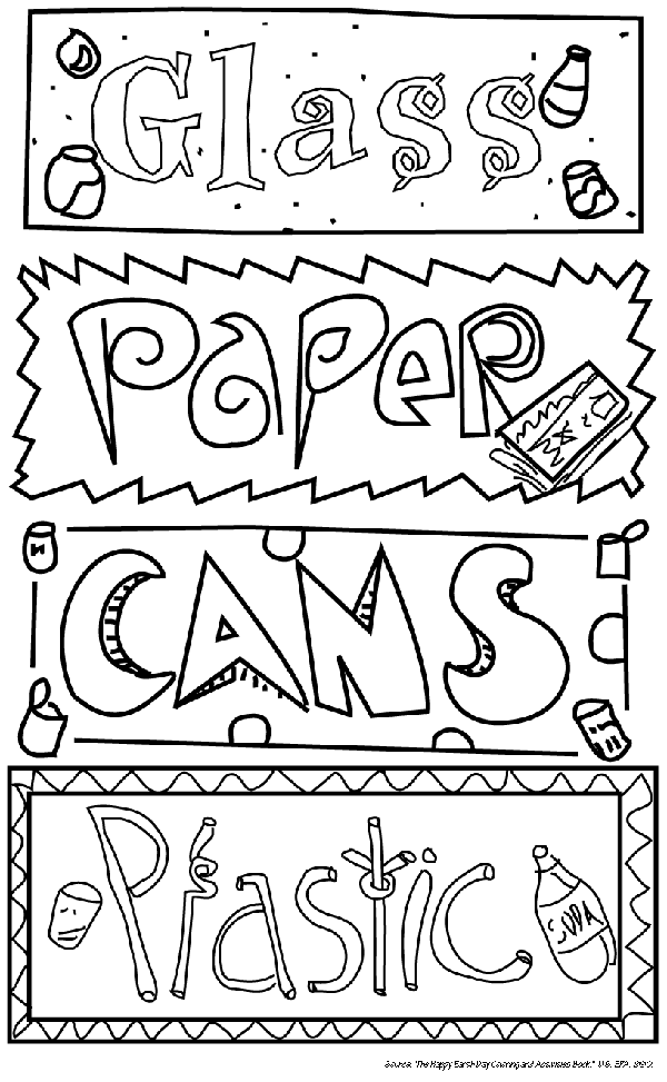 recycling coloring page troop leader mom getting started with girl scout daisies coloring recycling page 
