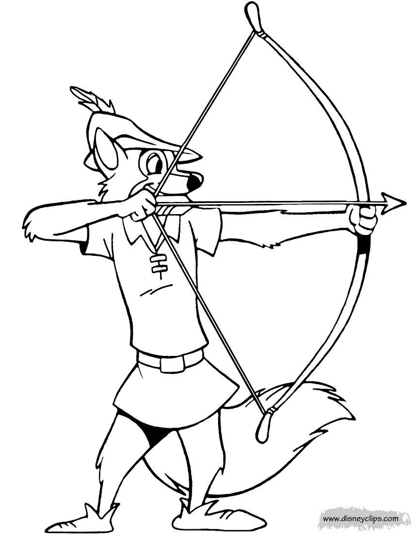 robin coloring pages robin hood coloring pages disneyclipscom robin pages coloring 
