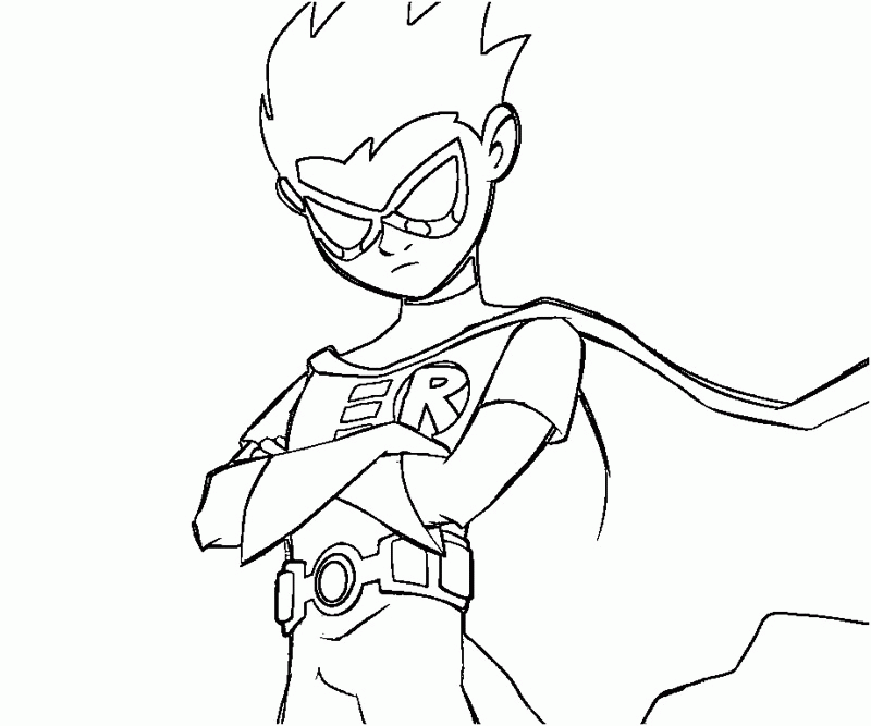 robin coloring pages teen titans go robin coloring page coloring home coloring pages robin 