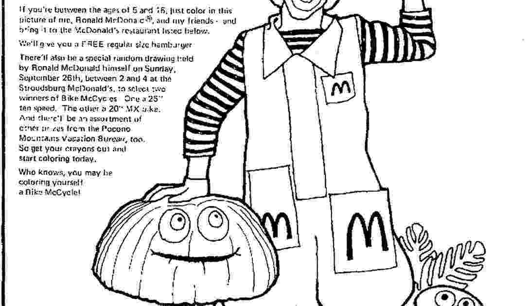 ronald mcdonald colouring pictures mostly paper dolls another ronald mcdonald coloring contest ronald pictures colouring mcdonald 