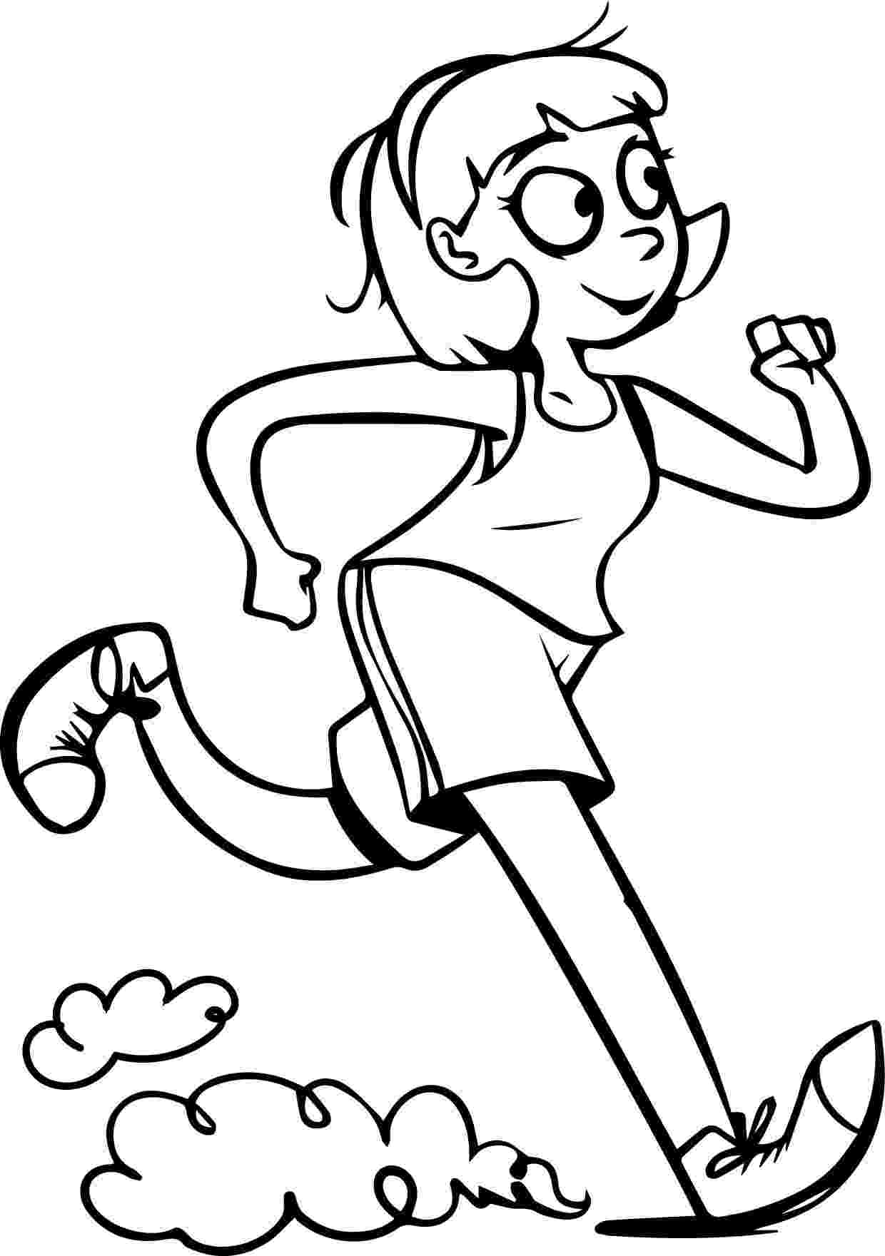 running coloring pages cool running girl activity coloring page activities for running pages coloring 