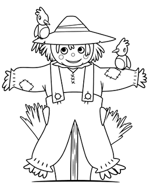 scarecrow coloring pages cute scarecrow worksheet educationcom coloring pages scarecrow 
