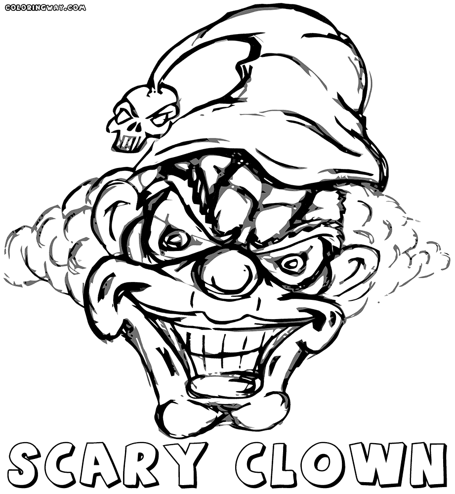 scary clown coloring page scary clown coloring pages coloring pages to download clown scary page coloring 
