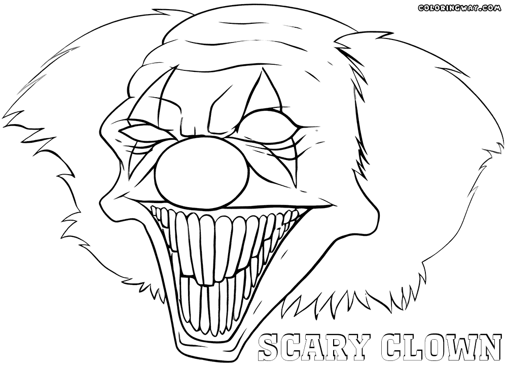 scary clown coloring page scary clown coloring pages coloring pages to download scary clown coloring page 