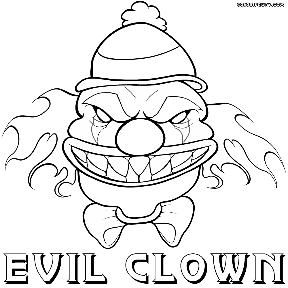 scary clown coloring page scary clown coloring pages coloring pages to download scary clown page coloring 