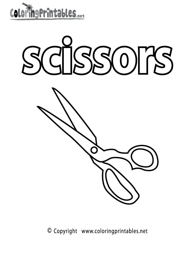 scissor coloring pages learning vocabulary quotscissorsquot coloring page printable scissor coloring pages 