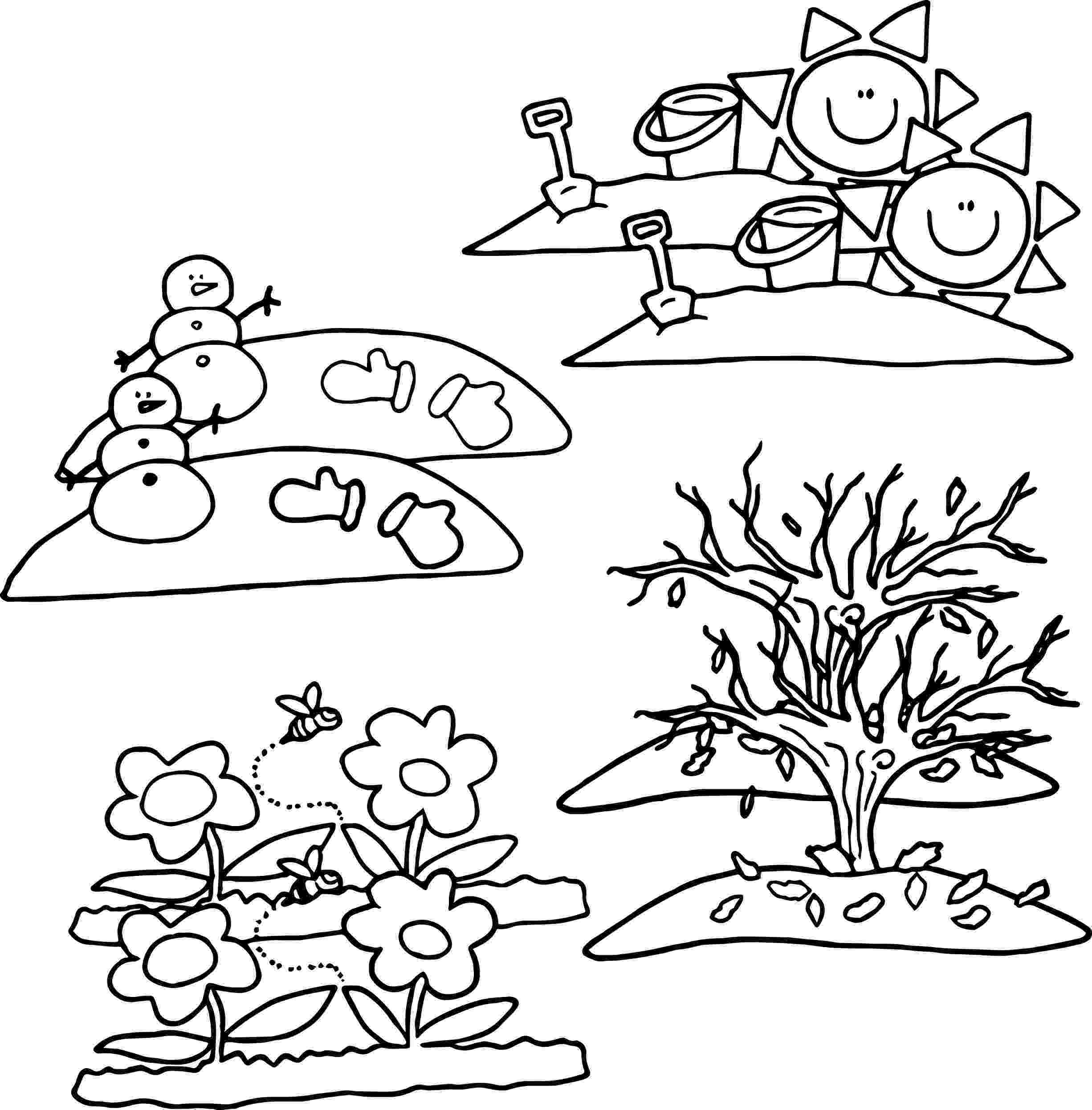 seasons coloring pages 4 seasons coloring page wecoloringpage 5 Évszakok pages seasons coloring 