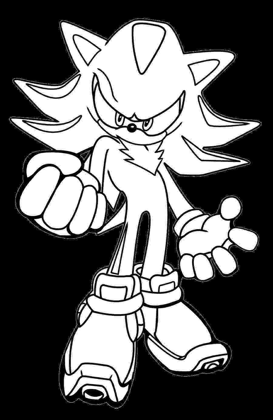 shadow coloring pages sonic generations silver the hedgehog team surfing shadow coloring pages 