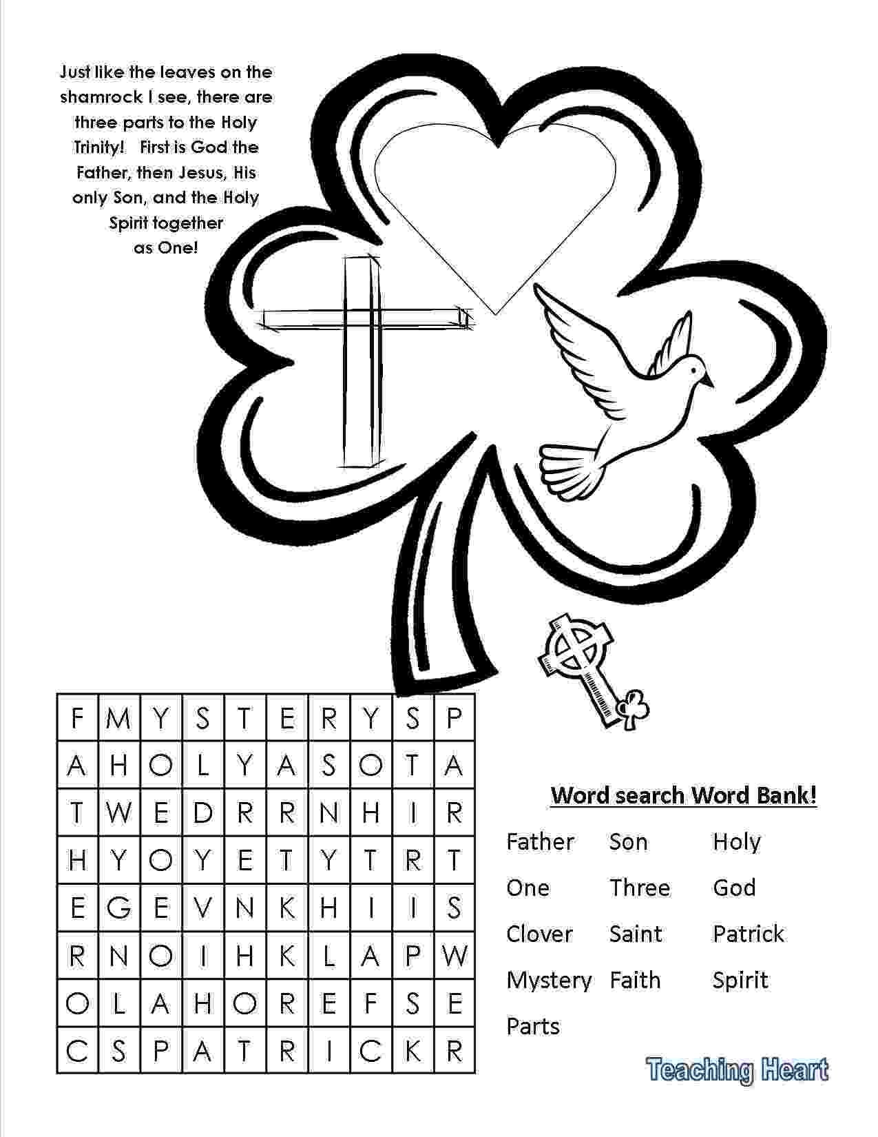 shamrock trinity coloring page holy trinity shamrock coloring page printable catholic page trinity coloring shamrock 