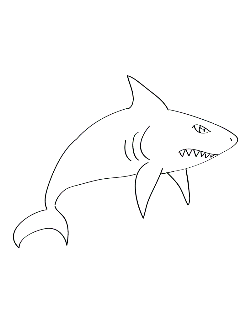 shark printables free printable shark coloring pages for kids printables shark 