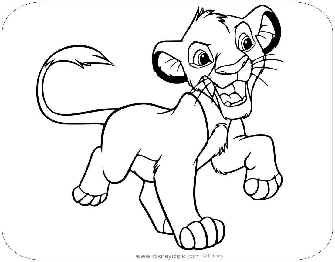 simba coloring sheet the lion king coloring pages disneyclipscom simba sheet coloring 