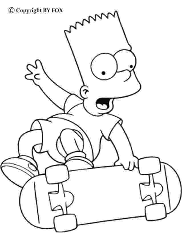 simpson coloring pages bart skateboarding coloring pages hellokidscom coloring pages simpson 