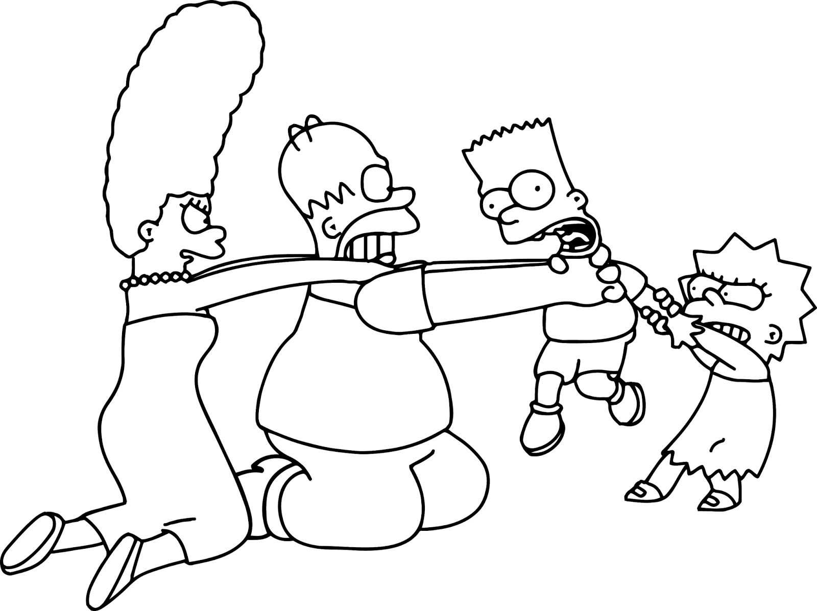simpsons coloring pages simpsons family at street coloring page wecoloringpagecom pages simpsons coloring 