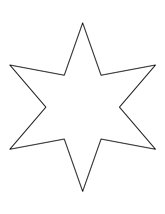 six pointed star printable six pointed star template pointed six star 
