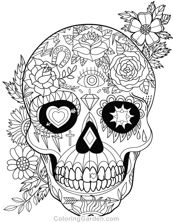 skull coloring pages printable pin by muse printables on adult coloring pages at coloring printable pages skull 