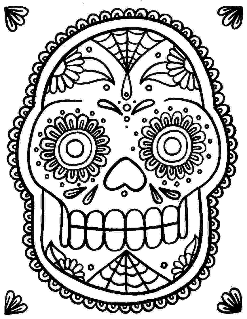 skull coloring pages printable yucca flats nm wenchkin39s coloring pages sugar skull skull pages coloring printable 
