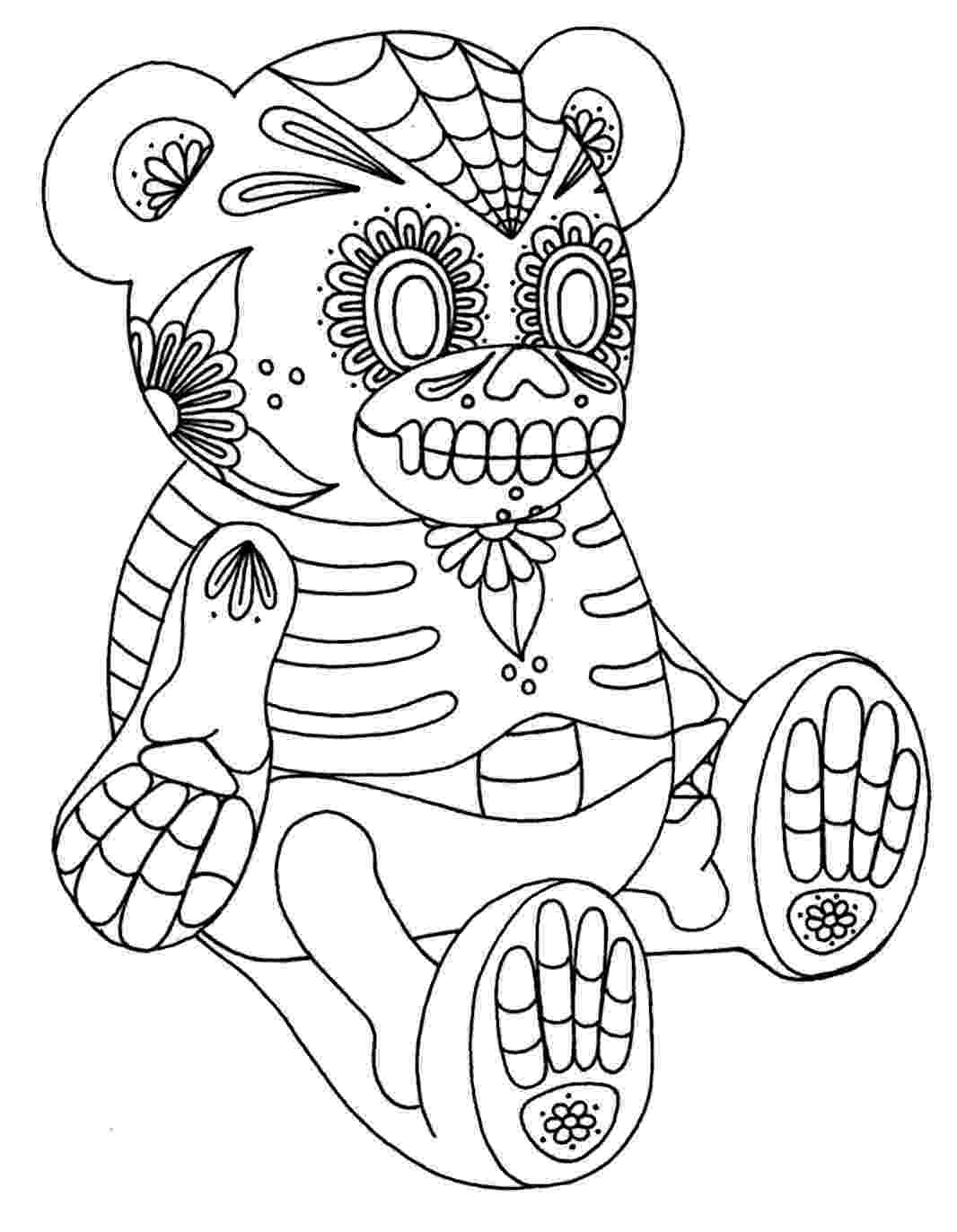 skull coloring sheets dia de los muertos coloring pages to download and print coloring skull sheets 
