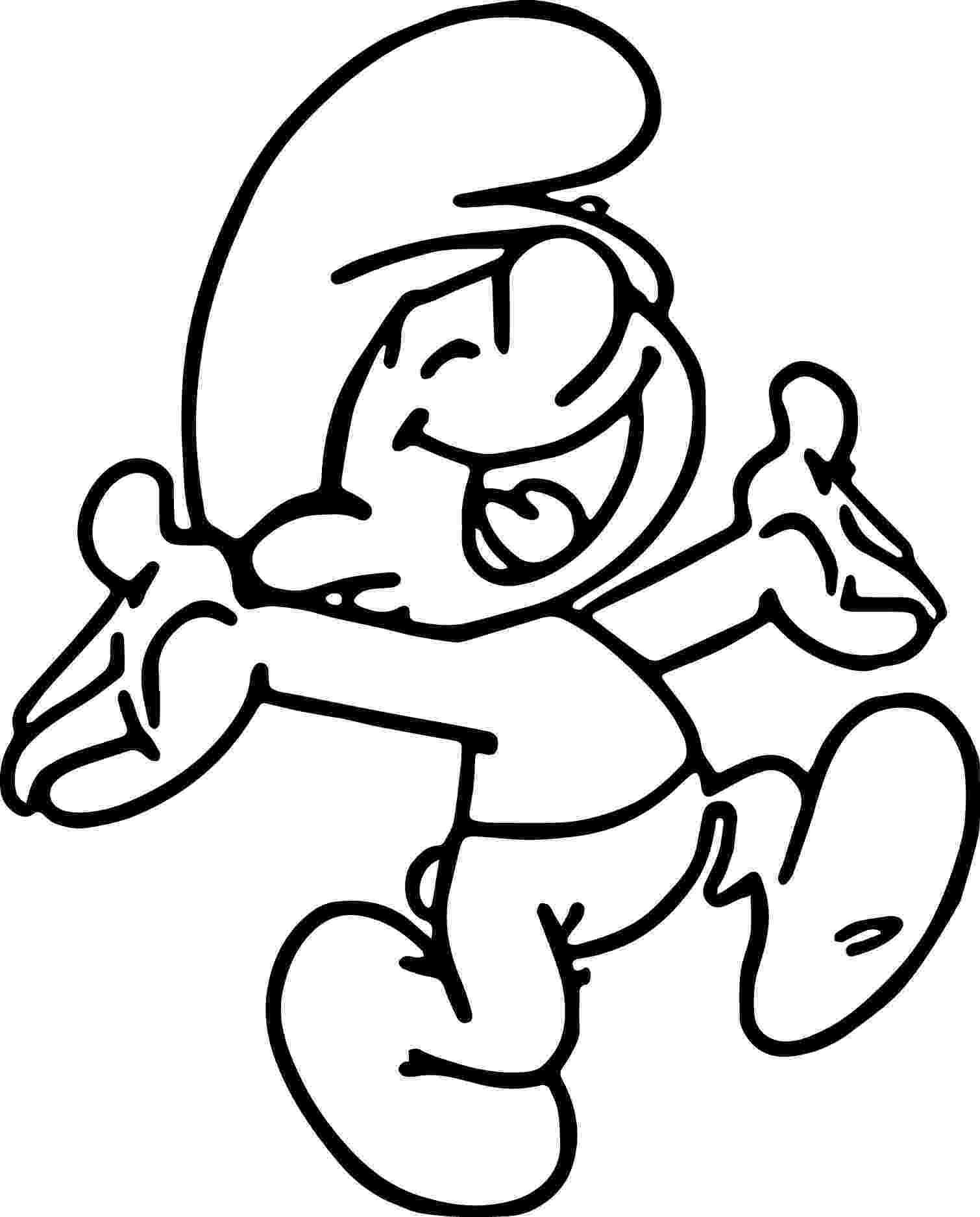 smurf pictures running happy smurf coloring page wecoloringpagecom smurf pictures 