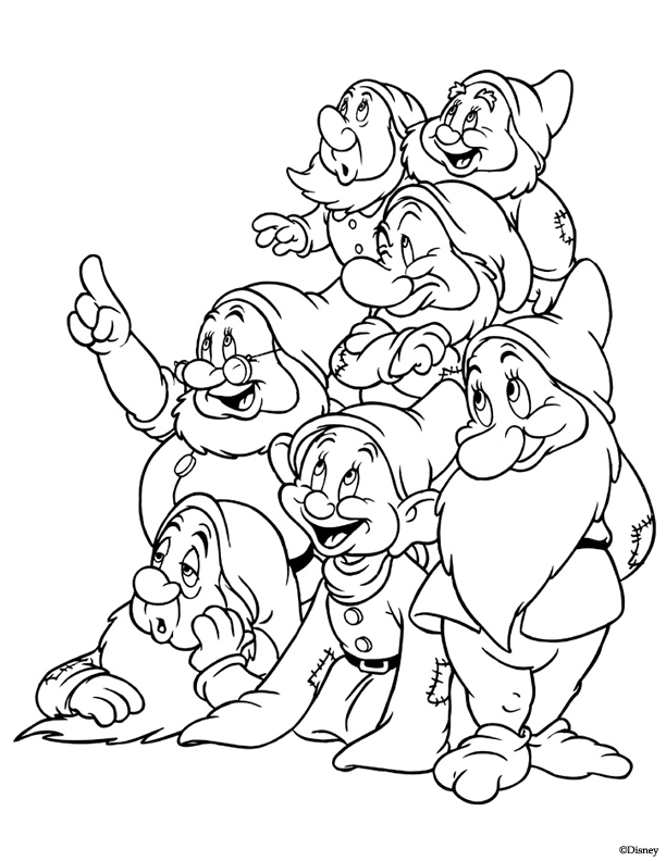 snow white and seven dwarfs coloring pages sneezy snow white and the seven dwarfs disney coloring seven dwarfs and white pages snow 