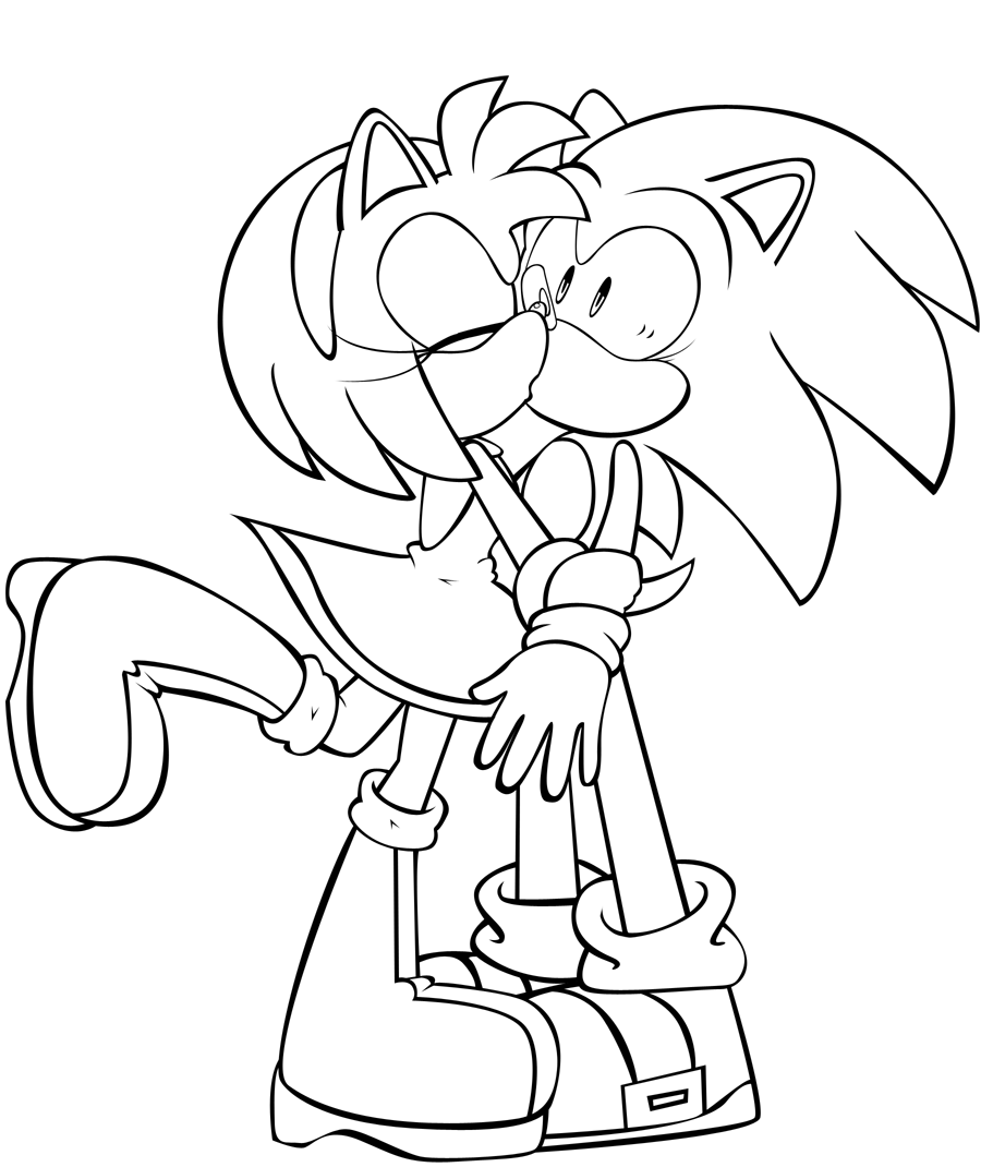 sonic amy coloring pages free printable sonic the hedgehog coloring pages for kids pages sonic coloring amy 
