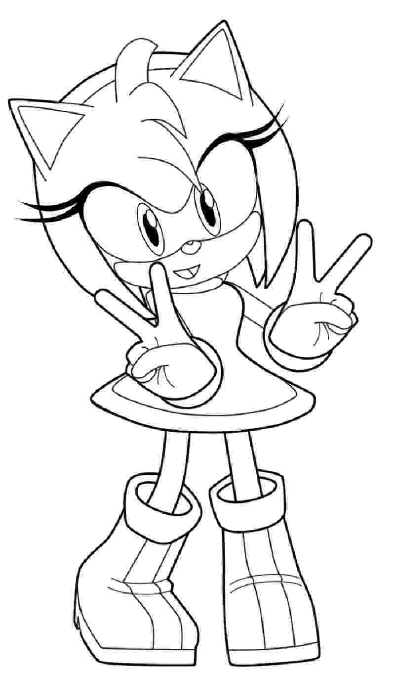 sonic amy coloring pages sonic the hedgehog coloring pages 360coloringpages coloring amy pages sonic 
