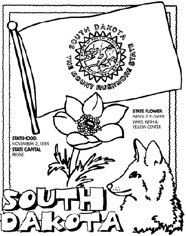 south dakota coloring pages usa printables state of south dakota coloring pages coloring dakota pages south 