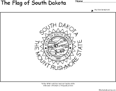 south dakota state flag coloring page colouring book of flags united states of america flag coloring state south dakota page 