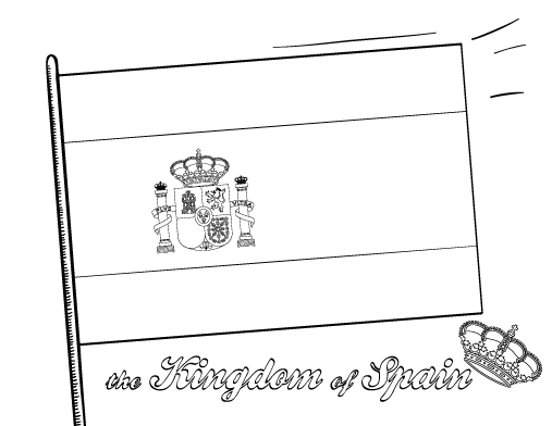 spanish flag coloring page flag of spain enchantedlearningcom spanish coloring page flag 