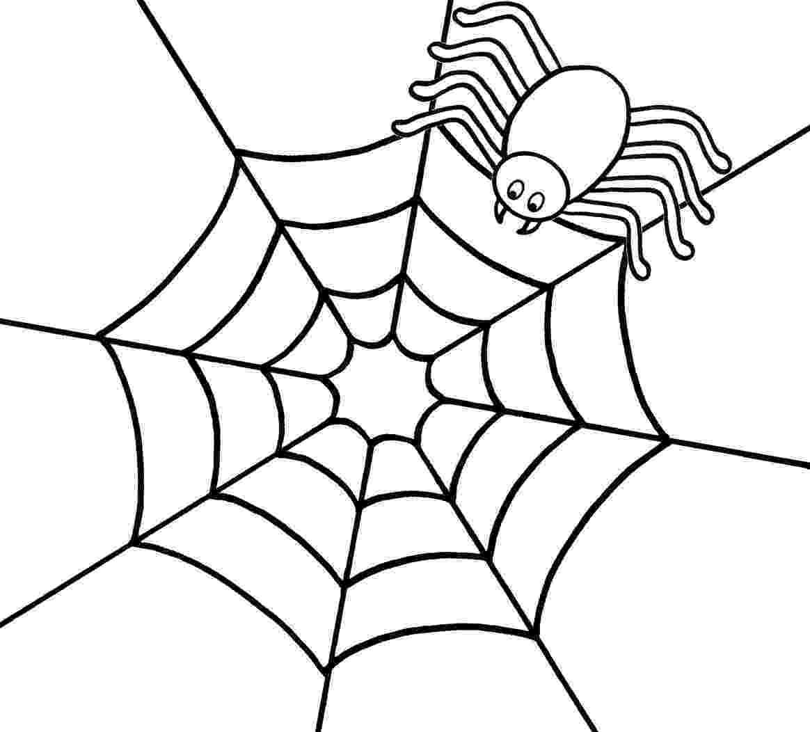spider coloring spider on its web coloring page free printable coloring spider coloring 