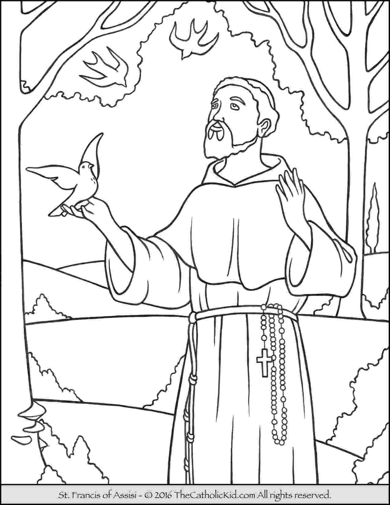 st francis of assisi coloring page saint francis coloring page francis coloring of page assisi st 