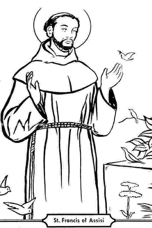 st francis of assisi coloring page saint francis of assisi coloring pages saint francis of coloring of st page francis assisi 