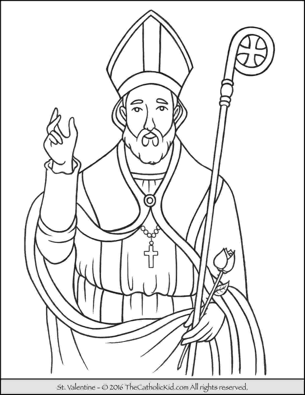 st valentine coloring pages february catholic playground st pages valentine coloring 