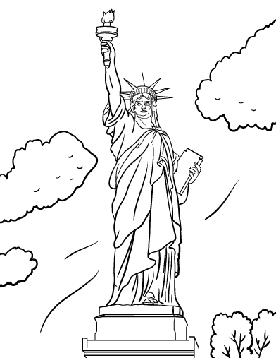 statue of liberty coloring page pin by muse printables on coloring pages at coloringcafe liberty of statue page coloring 