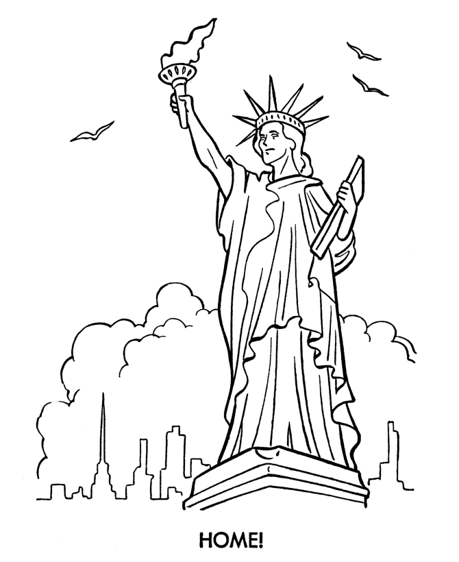 statue of liberty coloring page statue of liberty coloring pages getcoloringpagescom coloring liberty page statue of 