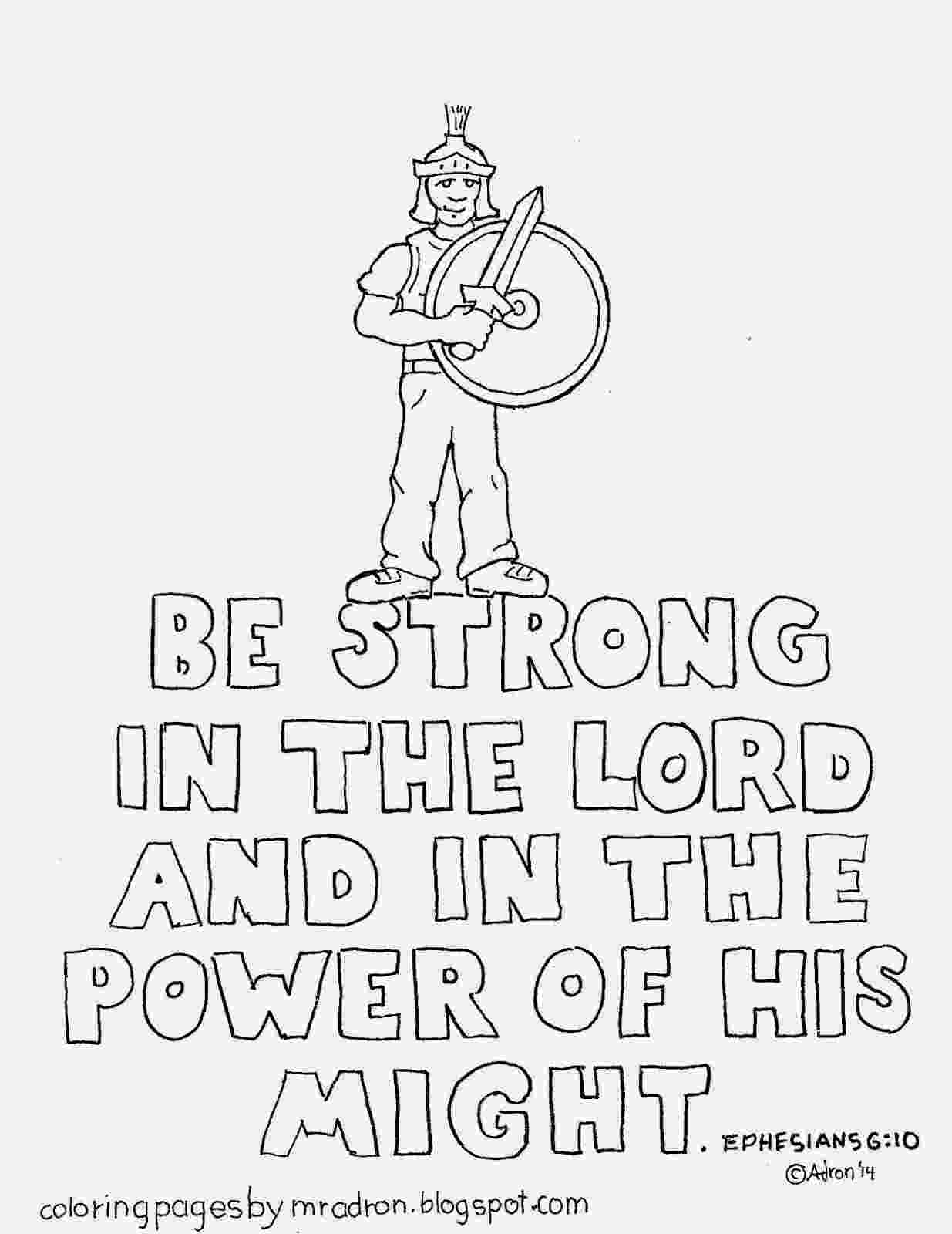 strong coloring pages coloring pages for kids by mr adron ephesians 610 be coloring pages strong 