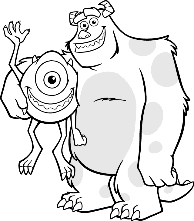 sully monsters inc coloring page monsters university waving sully coloring pages for kids monsters sully page inc coloring 