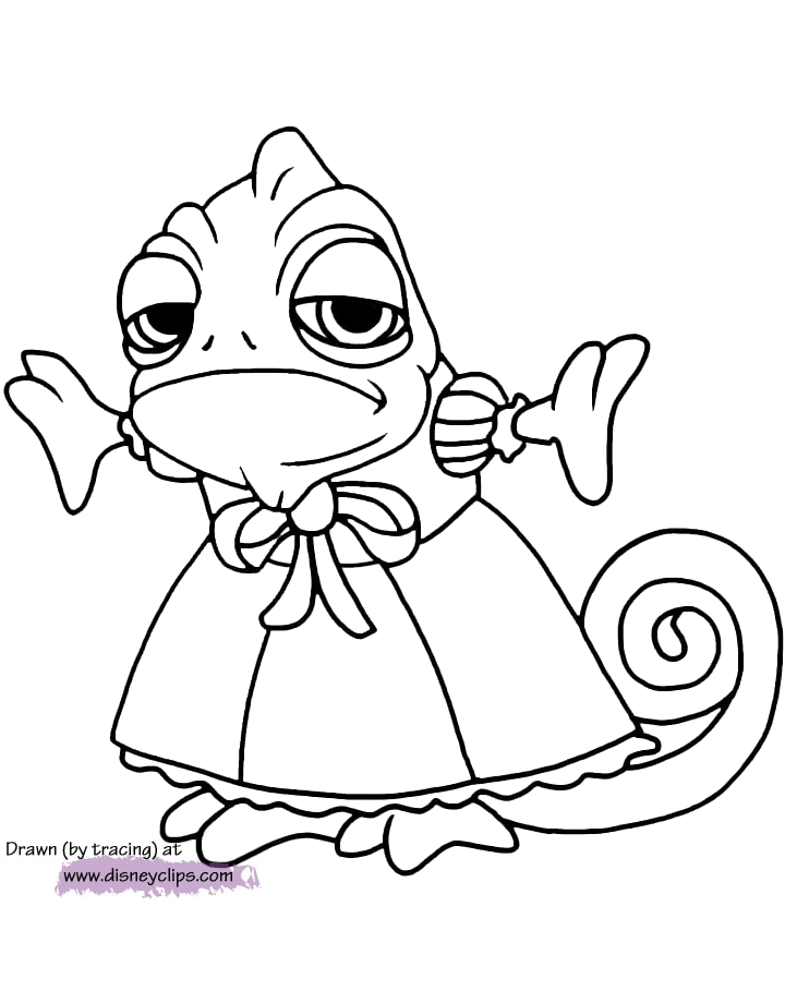 tangled pascal coloring pages tangled pascal on tumblr coloring pascal pages tangled 