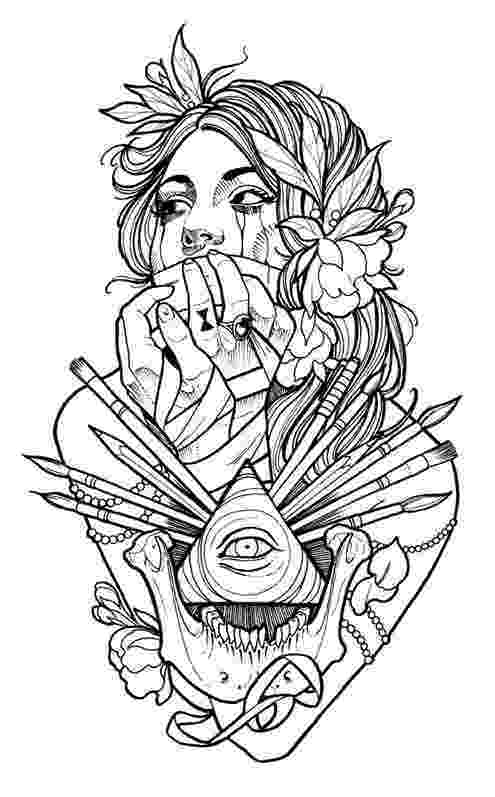 tattoo coloring page the coloring book project 2nd edition mike devries self tattoo coloring page 