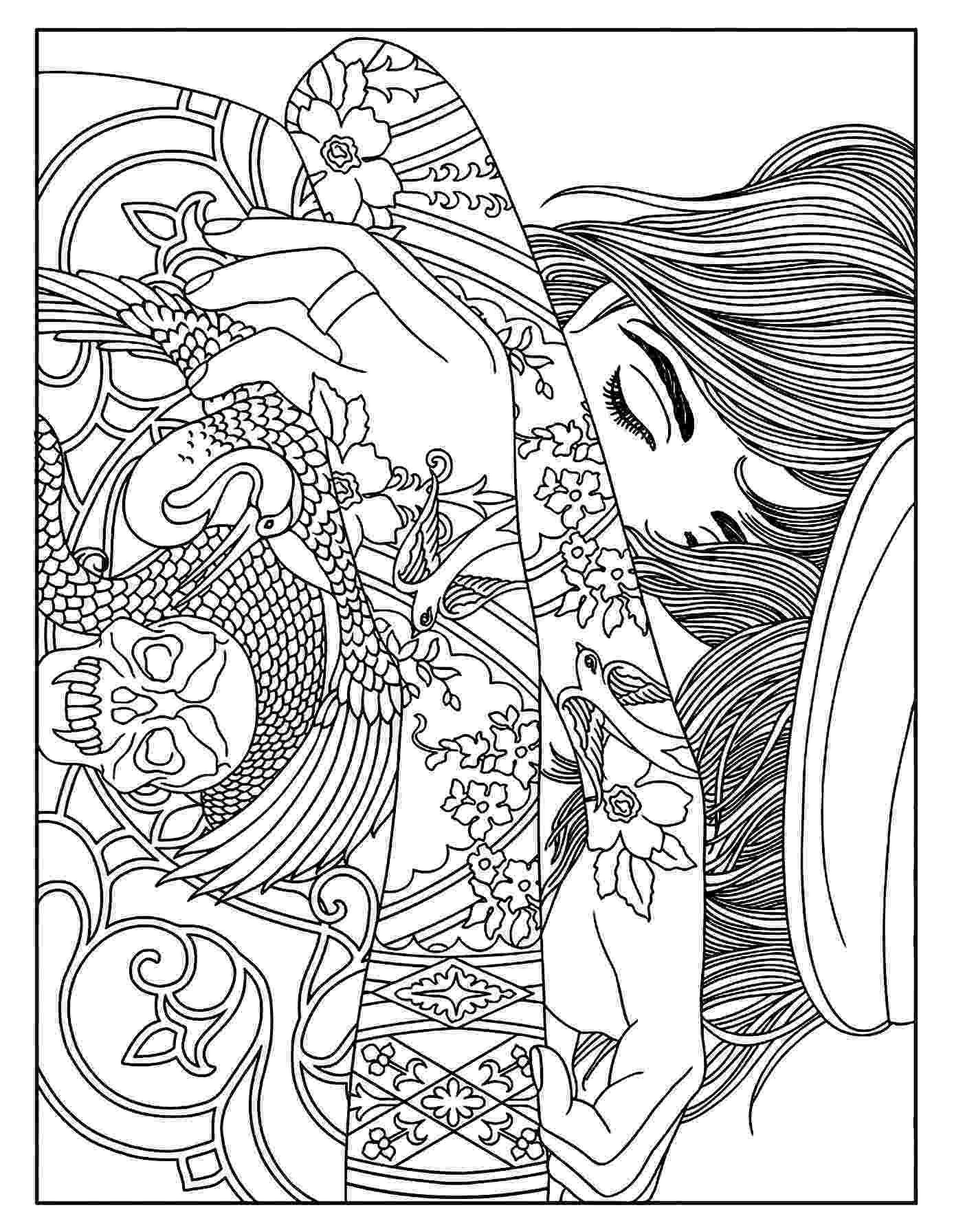 tattoo coloring pages woman tattoos tattoos adult coloring pages pages coloring tattoo 