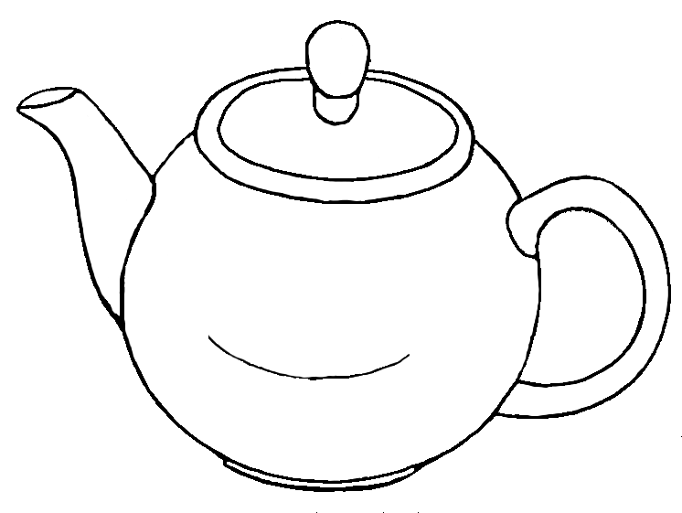 teapot colouring teapot coloring page clipart best colouring teapot 