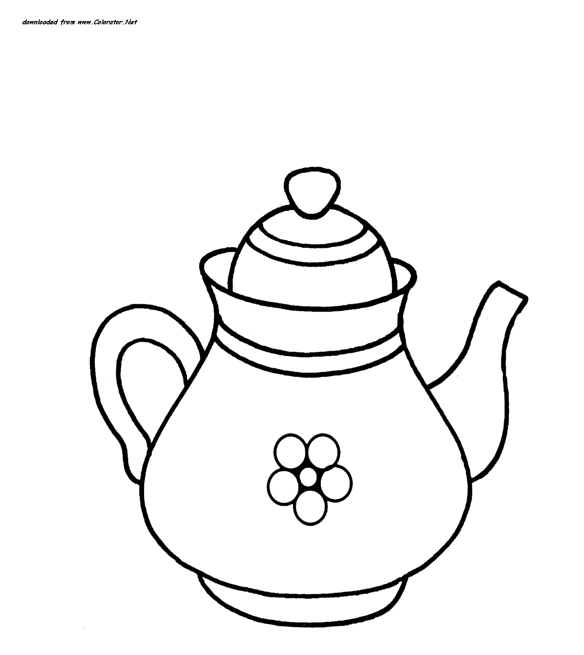 teapot colouring teapot coloring page coloring home colouring teapot 1 1