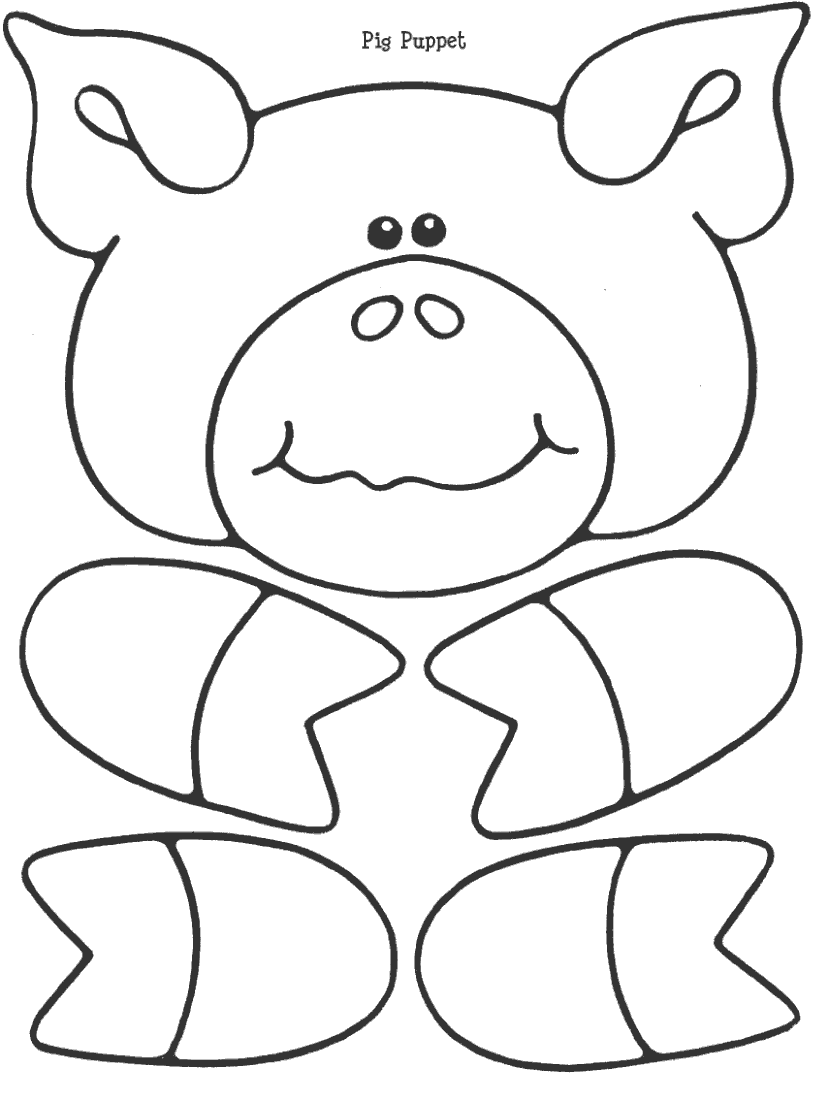 template of a pig pig template animal templates free premium templates pig template of a 